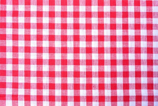 red checkered fabric as background