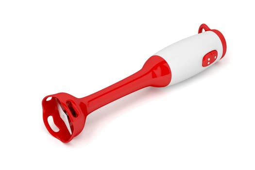 Hand blender on white background