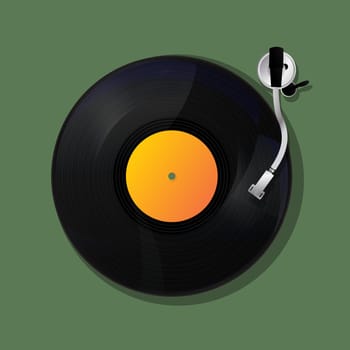Turntable background, music icon design