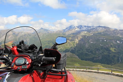 With the ATV on the Grossglockner