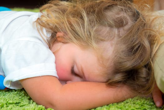 Little girl is sleeping