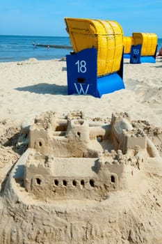 Sand Castle on the Beach