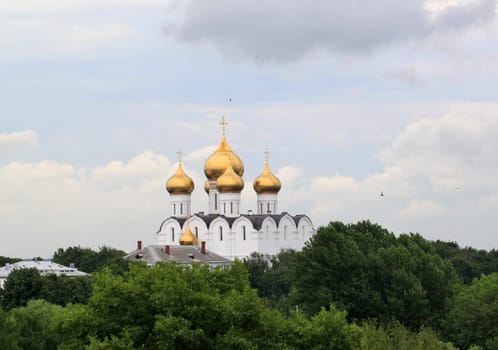 Orthodox church with golden domes
