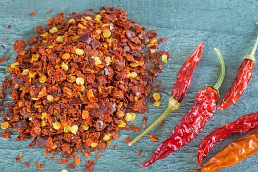 Chili powder coarse and chilies