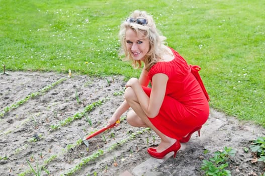 Woman gardening