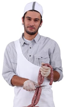 portrait of a butcher