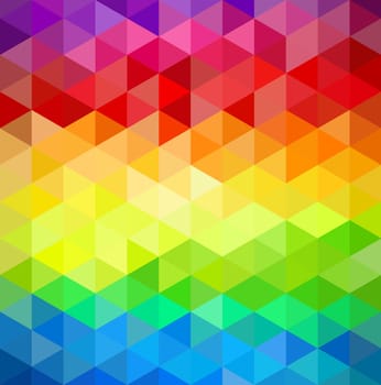 Trendy colorful vintage abstract triangle seamless pattern background.
