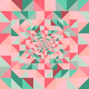 Colorful abstract retro triangle seamless pattern with grunge texture background. EPS10 file with transparency for easy editing.