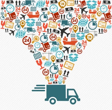 Shipping logistics delivery concept
