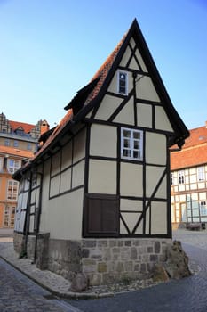 small detached half-timbered house in Quedlinburg