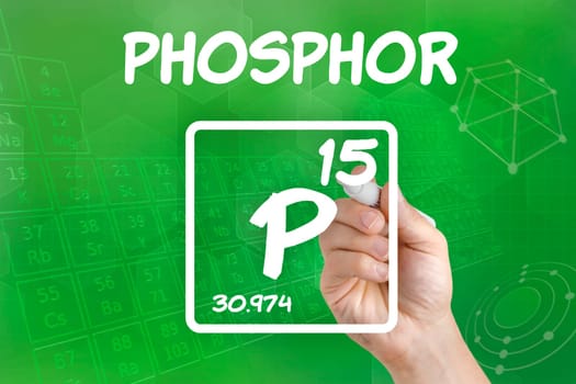 Symbol for the chemical element phosphorus