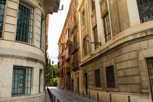 Palma de Mallorca facades in the city.