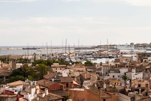 Palma de Mallorca, panoramic view from a terrace.
