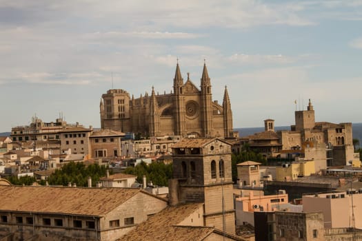 Palma de Mallorca, panoramic view from a terrace.
