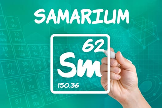 Symbol for the chemical element samarium