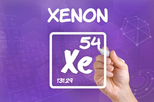 Symbol for the chemical element xenon