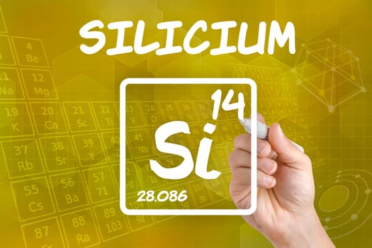 Symbol for the chemical element silicon