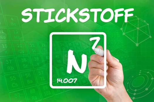 Symbol for the chemical element nitrogen