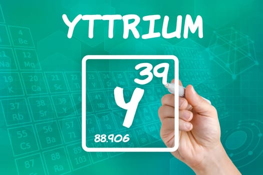 Symbol for the chemical element yttrium