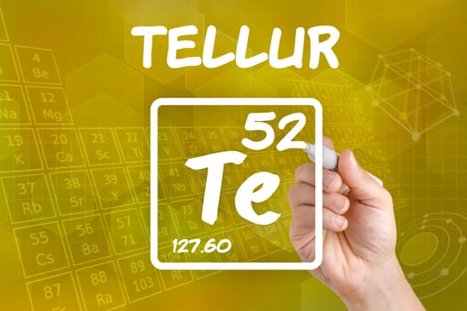 Symbol for the chemical element tellurium