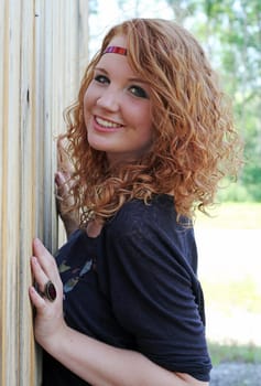 A smiling young girl