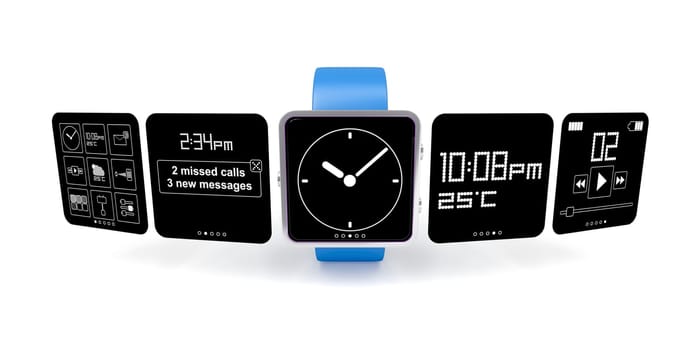 Smart watch with different screens