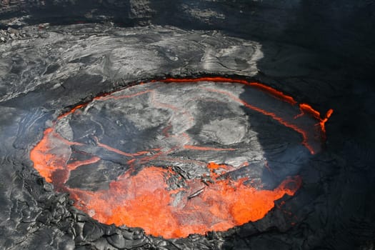 Volcano Erta Ale in Ethiopia Africa a rare volcano with an active lava lake