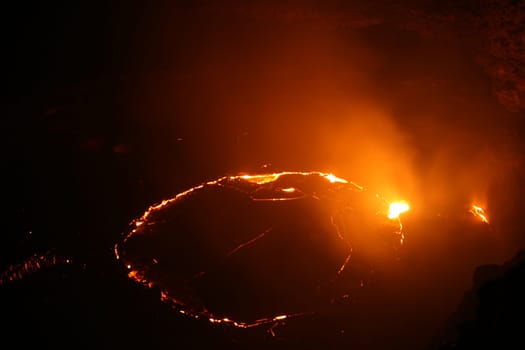 Volcano Erta Ale in Ethiopia Africa a rare volcano with an active lava lake