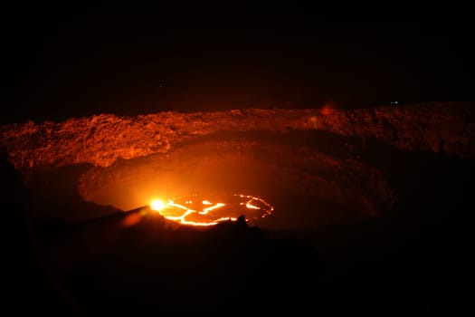 Volcano Erta Ale in Ethiopia Africa a rare volcano with an active lava lake