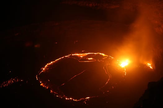 Volcano Erta Ale in Ethiopia Africa a rare volcano with an active lava lake