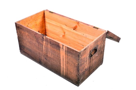 old wooden chest open