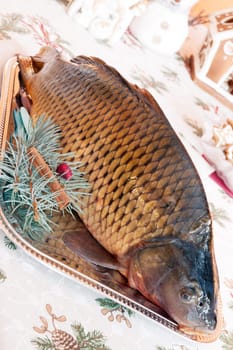 Czech tradition - carp on Christmas table