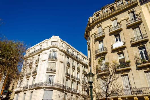 Old French style architecture in Recoleta neighborhood of Buenos Aires, Argetnina