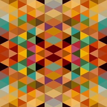 Vintage abstract colorful geometric elements seamless pattern background. EPS10 Vector file in layers for easy editing.