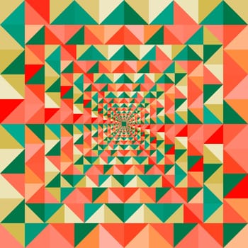 Abstract optic effect colorful triangle seamless pattern background. EPS10 Vector file in layers for easy editing.