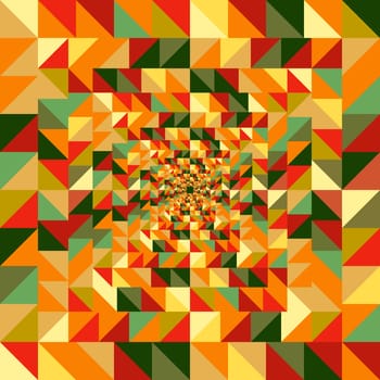 Abstract visual effect. Fall season geometric elements seamless pattern background. EPS10 Vector file in layers for easy editing.