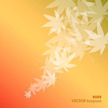 Autumn flying leaves. Fall season splash composition background. EPS10 vector file with transparency for easy editing