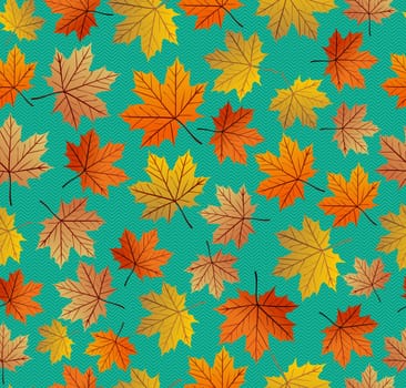 Vintage fall tree leaves seamless pattern background. Autumn season concept. EPS10 vector file with transparency for easy editing.