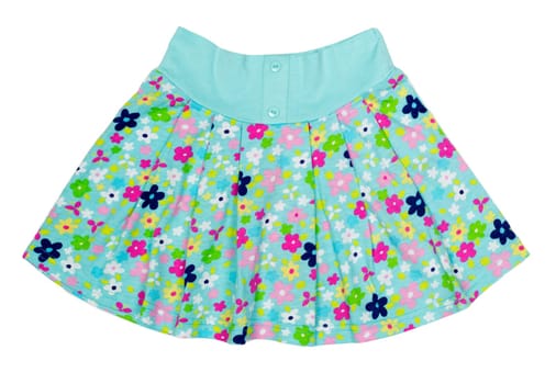Children's summer skirt isolated on white background