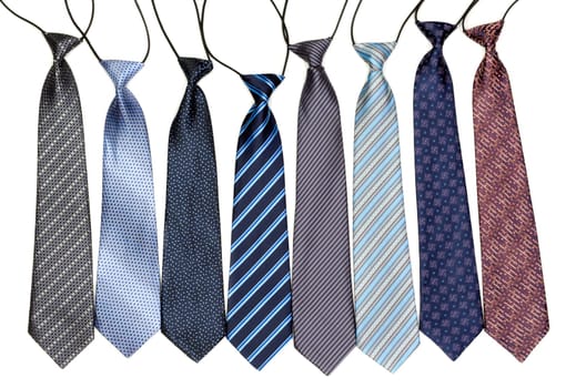 Eight tie an elastic band isolated on white background