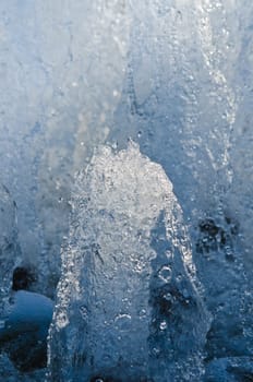 The raging water, close-up