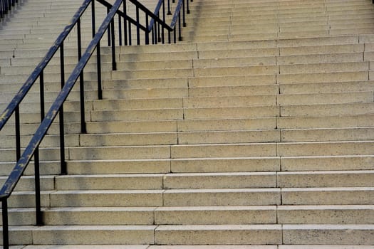 Stairs with banisters