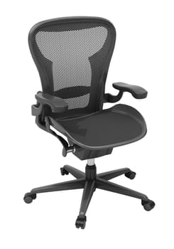Gray office chair isolated on white background