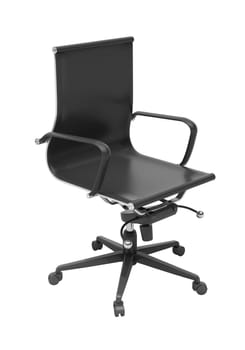 Gray office chair isolated on white background