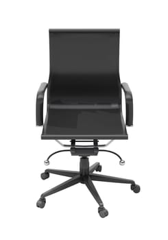 Gray office chair isolated on white background