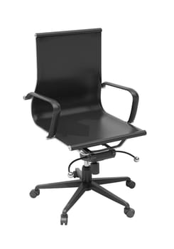 Gray office chair isolated on white background
