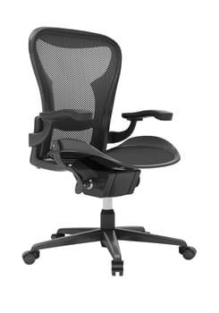Gray office chair isolated on white background