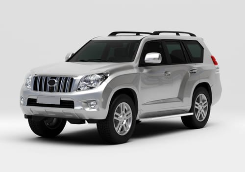 Large off-road vehicle on a light background
