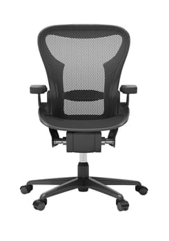 Gray office chair isolated on white background