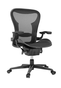 Gray office chair isolated on white background